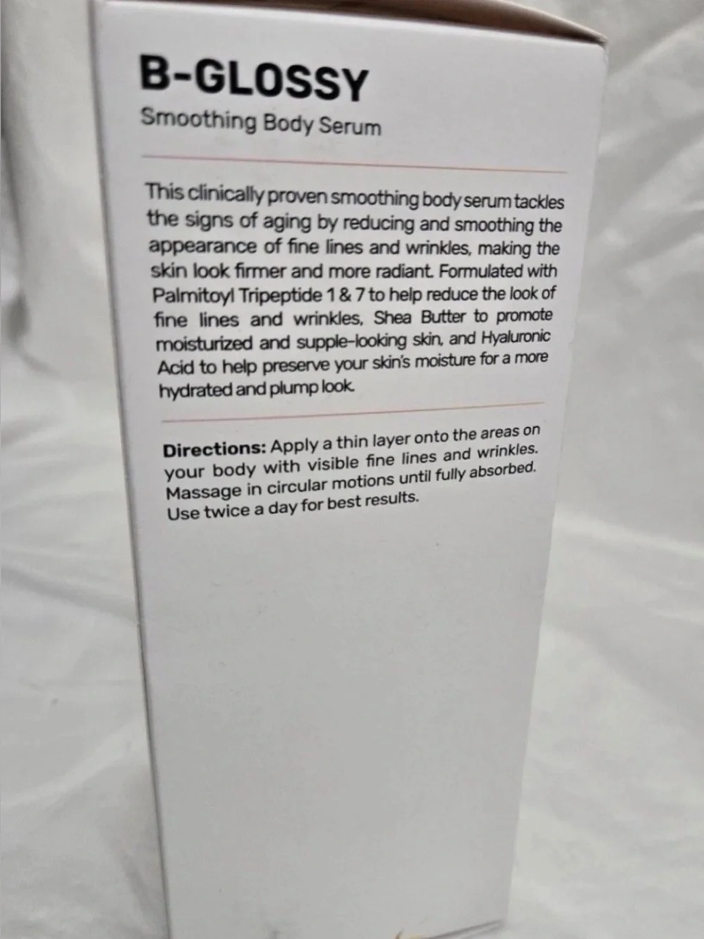 Large Maelys B-GLOSSY Smoothing Body Serum 100 ml / 3.4 OZ NIB Sealed Authentic